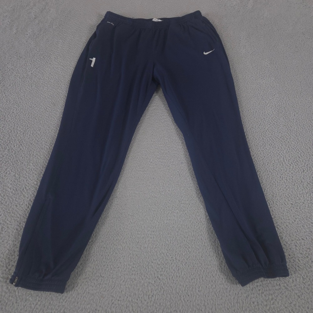 Nike Pants Womens XL Navy Libero Tech Knit Tapered Leg Dri Fit Training Active